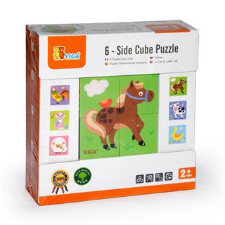 Cube puzzle - farm animals - 4 pieces